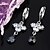 cheap Earrings-Platinum Cubic Zirconia Drop Earring - Cubic Zirconia Earring SYX-0325 Purple (SZY974)