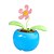お買い得  カーパーツ-太陽動力を与えられたフリップフラップ花植物青