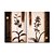 voordelige Schilderijen van bloemen/planten-met de hand geschilderde bloemen olieverf met gestrekte frame - set van 2
