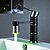 זול ברזים לחדר האמבטיה-חדר רחצה כיור ברז - LED / FaucetSet כרום סט מרכזי חור אחד / חור ידית אחת אחתBath Taps