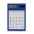 baratos Artigos de Escritório-transparente-solar-powered-calculadora (azul)