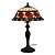 billige Taklys og vifter-tiffany stil rød rose bordlampe (0923-T12)