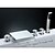 billige Bathtub Faucets-Bathtub Faucet - Contemporary Chrome Roman Tub Ceramic Valve Bath Shower Mixer Taps / Brass / Three Handles Five Holes