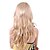 abordables Perruques Synthétiques Sans Bonnet-Perruque Synthétique Ondulé Style Sans bonnet Perruque Blond Cheveux Synthétiques 24 pouce Femme Blond Perruque Noir perruque