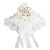 cheap Ring Pillows-Lovely Flower And Little Bear Decoration Smooth Satin Wedding Ring Pillow
