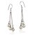 cheap Earrings-AAA 7-8mm white freshwater Pearl Earring With Sterling Silver Clasp