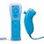 voordelige Wii-accessoires-Afstandsbediening met siliconen beschermhoes/huls + Nunchuk-controller, voor Wii (blauw)