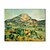 abordables Pinturas famosas-pintados a mano, pintura al óleo Mont Sainte-Victoire de Paul Cézanne con el marco de estirado