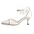 cheap Women&#039;s Heels-Top Quality Satin Upper Mid Heel Closed-toes With Rhinestone Fashion Shoes
