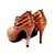 cheap Women&#039;s Boots-Top Quality PU Upper High Heels Short Boot With Ruffle Special Occasion Shoe/ Fashion Shoe(0987-X2984)