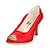 cheap Women&#039;s Heels-Women&#039;s Spring / Summer / Fall Peep Toe Satin / Stretch Satin Wedding Stiletto Heel Stitching LaceBlack / Pink / Red / Ivory / White /