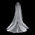 levne Svatební závoje-Závoje Jedna vrstva Závoj délky katedrála Vroubkovaný okraj 260 cm (102,36&quot;) Tyl Bílá / Slonová kostÁčkový střih, plesové šaty,