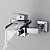 cheap Bathtub Faucets-Bathtub Faucet - Contemporary Chrome Ceramic Valve Bath Shower Mixer Taps / Brass