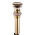 abordables Accessoires de robinets-Accessoire de robinet - Qualité supérieure Drain d&#039;eau avec trop-plein contemporain Laiton Ti-PVD