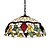 abordables Suspension-41 cm (16 inch) Lampe suspendue Verre Finitions Peintes Tiffany / Saladier 110-120V / 220-240V