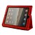 abordables Accessoires pour iPad-Etui de Protection Rigide en Cuir PU avec Support pour iPad 2 Seconde Génération - Rouge
