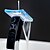 olcso Fürdőszobai mosdócsapok-Fürdőszoba mosogató csaptelep - LED / Vízesés Króm Mosdókagyló Egy furat / Egy fogantyú egy lyukkalBath Taps / Bronz