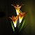 cheap LED Flashlight-1PCS Powerfrugal LED Solar 3 Lilies Flower Lawn Light Water Resistant Lamp