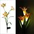 tanie Latarki LED-1 szt powerfrugal led solar 3 lilie kwiat trawnik lampa odporna na wodę