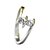 billiga Ringar-fashion double cz cubic zirconia och rostfritt stål ring