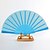 cheap Fans &amp; Parasols-Light Sky Blue Silk Hand Fans (set of 6) Wedding Favors Beautiful