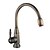 cheap Kitchen Faucets-Kitchen faucet - One Hole Antique Brass Tall / ­High Arc Deck Mounted Traditional Kitchen Taps / Single Handle One Hole
