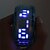 cheap Women&#039;s Watches-Couple‘s Watch Futuristic Blue LED Digital Bracelet (Black &amp; White, 1-Pair)  Cool Watches Unique Watches