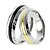 billige Ringe-mænds sølv med sort titanium stål ring