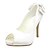 abordables Zapatos de mujer-satinado superior talón bombas de tacón de aguja / peep toe con zapatos de boda bowknot más colores disponibles