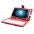 cheap Tablet Cases&amp;Screen Protectors-Super Protective Leather Keyboard case for 7 Inch Tablet PC/PAD (RED)