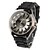 preiswerte Armbanduhren-Chrysantheme aus Metall Zifferblatt-Design Quarz Unisex Armbanduhr - schwarz