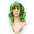 cheap Synthetic Wigs-Capless Long 100% Kasi Fiber Green Costume Party Wig