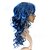 abordables Pelucas sintéticas-sin tapa de fibra larga 100% kasi azul peluca fiesta de disfraces