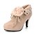 זול נעלי נשים-Suede Upper Stiletto Heel Ankle Boots With Lace-up Party/ Evening Shoes More Colors Available