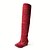 tanie Obuwie damskie-elastyczny aksamit górna masywny obcas kolano Kozaki miesiąc miodowy więcej kolorów dostępnych
