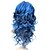 abordables Pelucas sintéticas-sin tapa de fibra larga 100% kasi azul peluca fiesta de disfraces