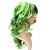 cheap Synthetic Wigs-Capless Long 100% Kasi Fiber Green Costume Party Wig