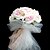 economico Fiori per matrimonio-Bouquet sposa Tondo Legato Rose Bouquet Matrimonio Partito / sera Raso Rosa 25cm
