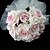 abordables Fleurs de mariage-Fleurs de mariage Rond Noué à la main Roses Bouquets Mariage La Fête / soirée Satin Rose Env.25cm