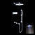 preiswerte Duscharmaturen-Duscharmaturen - Moderne Chrom Duschsystem Keramisches Ventil Bath Shower Mixer Taps / Zwei Griffe Fünf Löcher