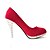 Недорогие Женская обувь на каблуках-Черный Красный-Женский-Для праздника-Замша-На шпильке На платформе-На платформе