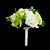 levne Svatební kytice-Svatební kytice Kulatý Růže Kytice Svatba Párty / večerní akce Satén Zelená 25 cm (cca 9,84&quot;)