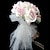 זול פרחי חתונה-פרחי חתונה עגול תפור ביד ורדים זרים חתונה חתונה/ אירוע סאטן ורוד 9.84&quot;(לערך.25ס&quot;מ)