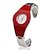 voordelige Trendy Horloge-Dames Modieus horloge Polshorloge Armbandhorloge Kwarts Band Bangle armband Zilver Rood