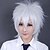 Χαμηλού Κόστους Περούκες Anime Cosplay-Gintama Gintoki Sakata Ανδρικά 12 inch Ίνα Ανθεκτική στη Ζέστη Ασημί Anime Περούκες για Στολές Ηρώων