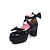 Χαμηλού Κόστους Lolita Fashion Στολές-Γυναικεία Παπούτσια Γλυκιά Λολίτα Ψηλοτάκουνο Παπούτσια Φιόγκος 6.5 cm Μαύρο Ροζ Συνθετικό δέρμα / Πολυουρεθάνη Δέρμα Πολυουρεθάνη Δέρμα Αποκριάτικες Στολές / Πριγκίπισσα