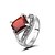 olcso Gyűrűk-Női Fekete Bíbor Piros Platina bevonat Négyzet Ékszerek