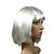 זול פיאות סינטטיות אופנתיות-Capless Midlong High Quality Synthetic Beautiful White Wig
