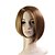 זול פאות סינתטיות-Capless Bob Style 100% Japanese Kanekalon Fiber Light Brown Straight Hair Wig