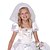 abordables Déguisements de Carnaval-Robe de mariée blanche pour enfant